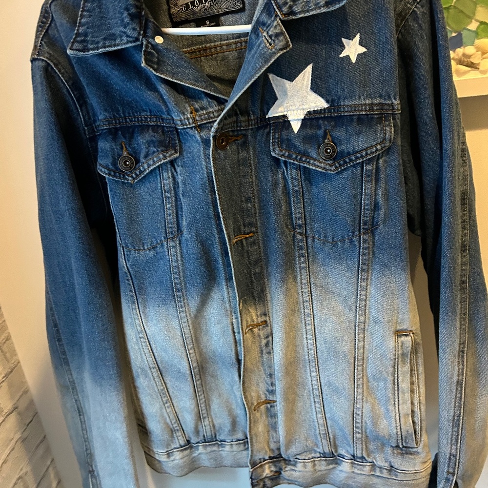 Zeta Greek Life Hand Painted Denim Jacket